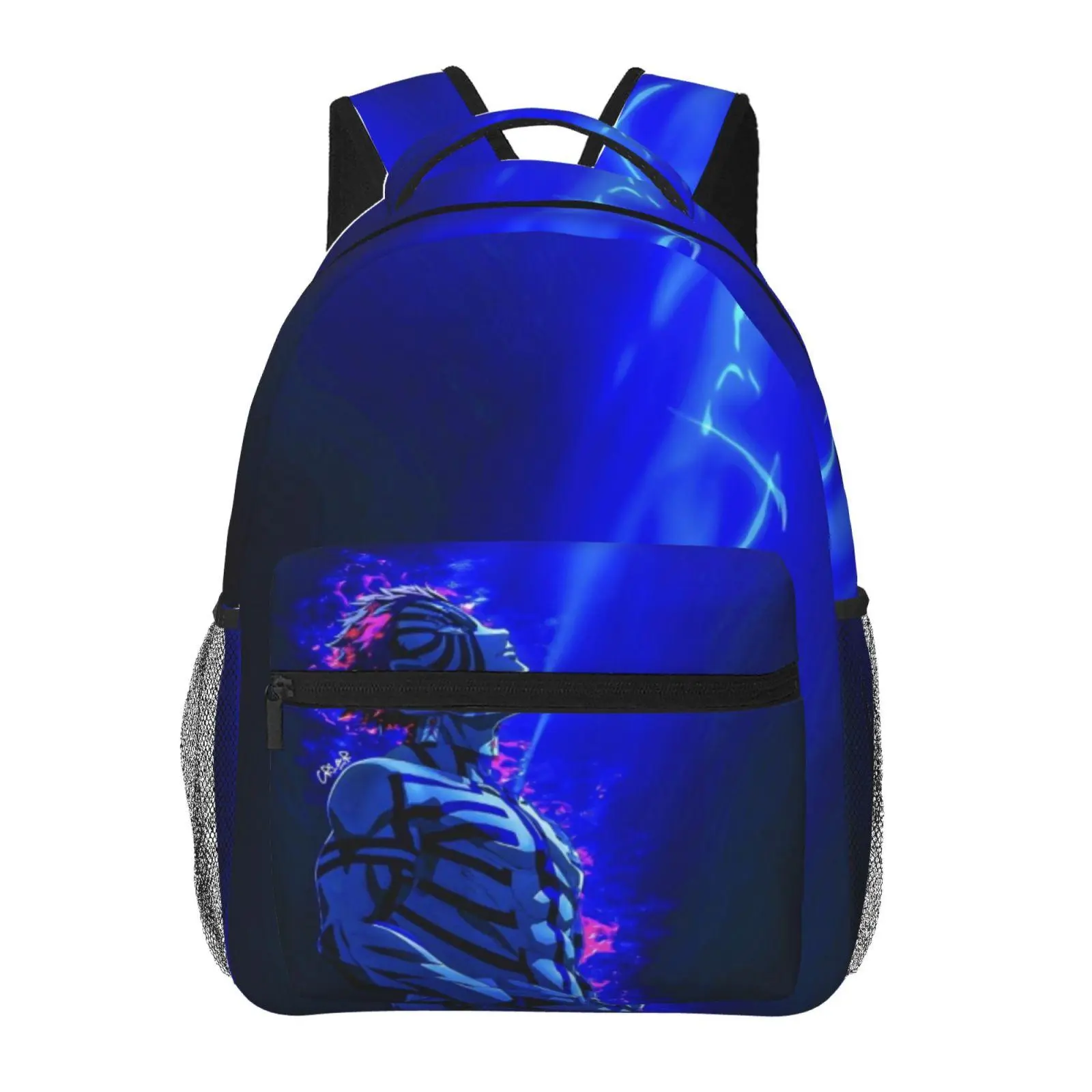 Cute Demon Slayer backpacks for school—large-capacity laptop daypacks with exquisite prints, durable casual Demon Slayer bookbags for campus daily commutes; a gift for teen students.