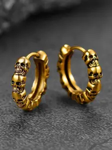Hip-hop Skull Design Hoop Earrings for Women & Men Personalized Stackable Earrings Party Accessories, Anniversary Valentine's Day Gift