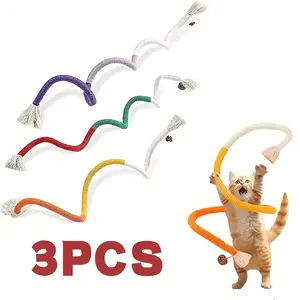 Potaroma Cat Toy Chewing Rope Set, Reusable Interactive Cat Toys for Indoor Kitties, Safe Teeth Cleaning, Suitable for All Breeds