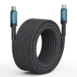 Toocki USB-C to USB-C Data Cable, 240W Fast Charging Type-C Cable, Braided USB-C Data Cable, Compatible with iPhone 17/16/15/Pro Max/Plus, Samsung Galaxy S23, Switch, etc., 1 Pack