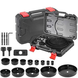 Hole  Set 20 count Hole  Kit with 3/4"-6"(19-152mm) 13 count  , 2 Mandrels, 3 Drill Bits, 1 Installation Plate, 1 Hex Key, Ideal for Soft , Plywood, Drywall, PVC