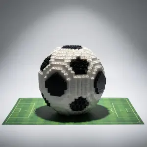 Football Building Block Set, Miniature Football Toy Combination, Office and Home Decor, Ideal Birthday Gift for Teens and Adults