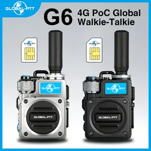 GLOBAL-PTT G6 4G PoC Global Walkie Talkie, Global Coverage Business 4G PoC Two Way Radio, Construction/Security/Warehouse Team Communication