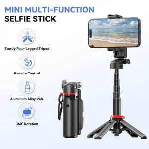 Multifunctional Mini Selfie Stick, Portable Phone Grip, Smartphone Tripod, 360 Rotation, Bluetooth-compatible Remote, Ideal for Selfies, Videos, Live Streaming