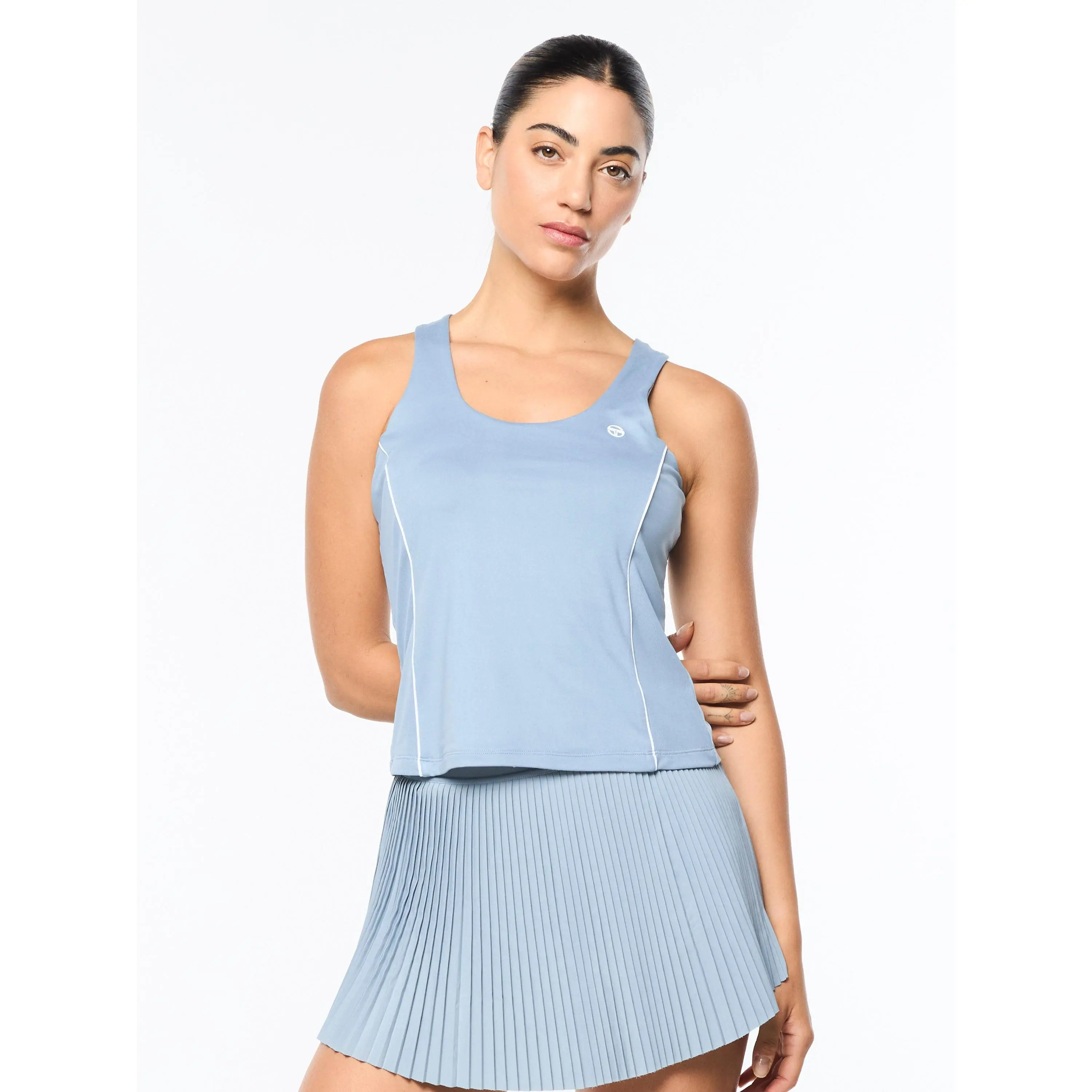 Tessa Scoop Neck Tank- Faded Denim