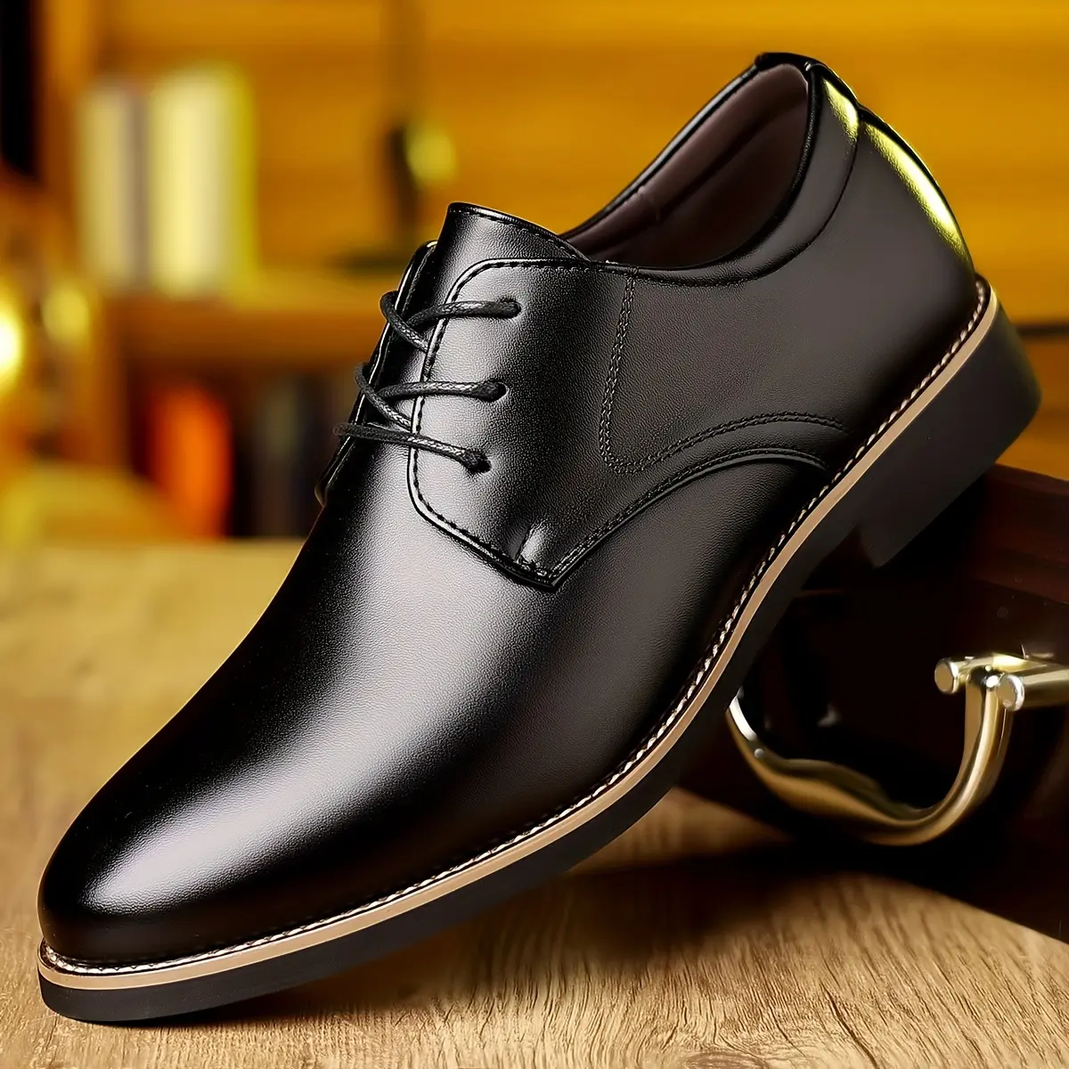 Men's Classic Lace-Up Dress Shoes Formal Business Office Wear performance training sneakers essential daily trainer multi sport activewear practical breathable all day comfort cushioned casual lifestyle Fashion Sneaker