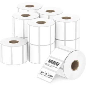 Direct Thermal Labels, White Thermal Printer Labels for UPC Barcode, Compatible with Zebra, Rollo, Munbyn Printers