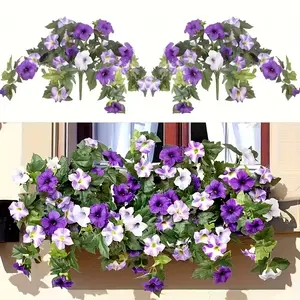 2pcs Realistic Outdoor Plants, Seasonal Fake Bougainvillea, Artificial Faux Bougainvillea, Home Decor & Wedding Arrangement, Vivid Petals, Garden Balcony Decoration, Artificial Flower Decoration