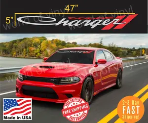 Dodge Charger Windshield Vinyl Decal Sticker 47" x 5" High-Quality Durable Material USA Made Vehicle Exterior Decoration Fast Shipping