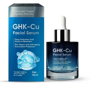 GHK-Cu Copper Peptide Facial Serum – Advanced Anti-Aging Formula with Hyaluronic Acid & Ceramides – Deep Hydration, Skin Repair & Antioxidant Protection – Dermatologist-Tested for Gentle Daily Use – 30ml
