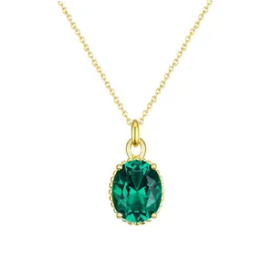 DW Romantic Garden  Lab created stones Necklace Gold Plated Brass
