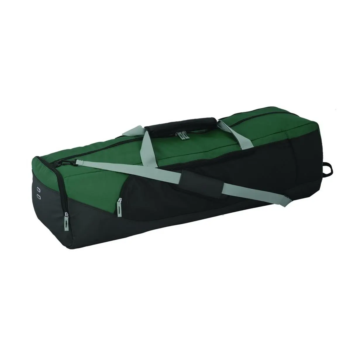 Champion Sports Lacrosse Equipment Bag - Dark Green, Adjustable Shoulder Strap, Spacious Main Compartment, Customizable Personalization Option, Personalize, Games, Lacrosse Gear, Practice, Heavy-Duty Nylon, Waterproof Bottom, Full-Length Stick, Customizab