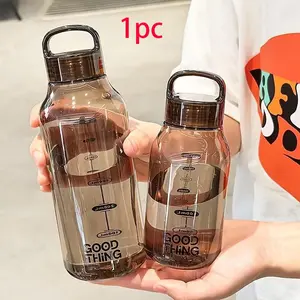 1pc Japanese Minimalist Transparent PC Water Cup, Leak-Proof High Temperature Resistant, Portable Insulated Mug for School Home Office Outdoor