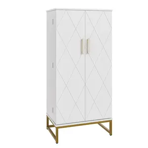 Kitchen Pantry Storage Cabinet, Freestanding Pantry Cabinets with Doors and Adjustable Shelves, Buffet Cupboards Storage Cabinet for Home Office Use, Dinning Room 51”