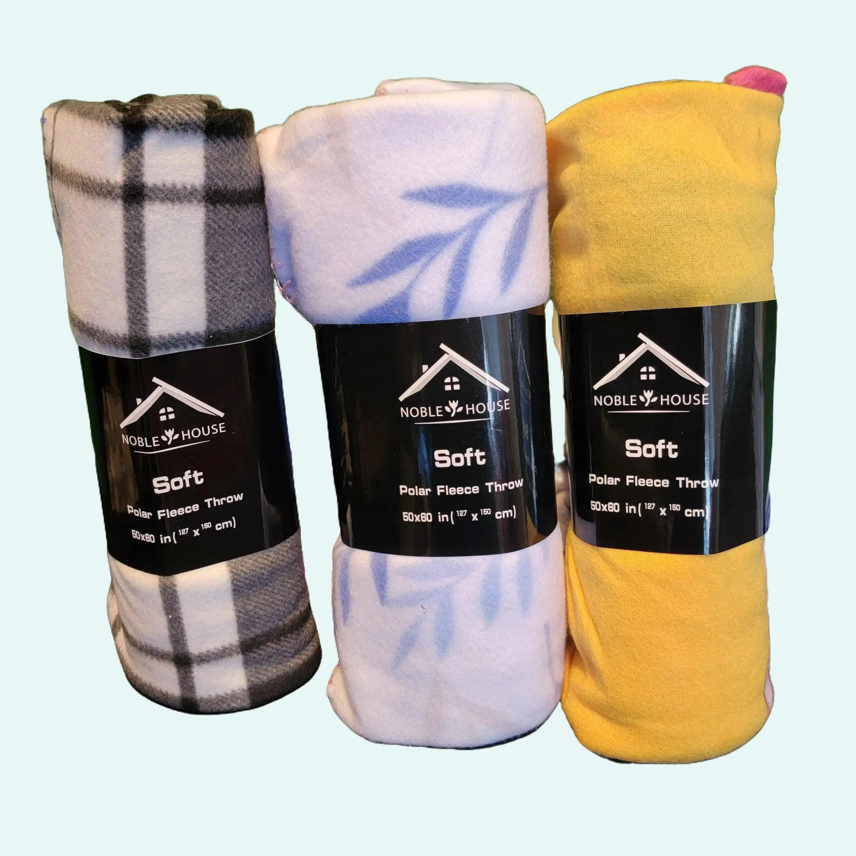 Noble House Polar Fleece Throw Blanket 50"x60"