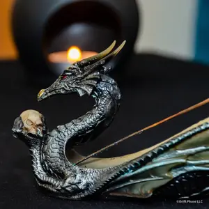 Dragon with Skull Stick Incense Burner