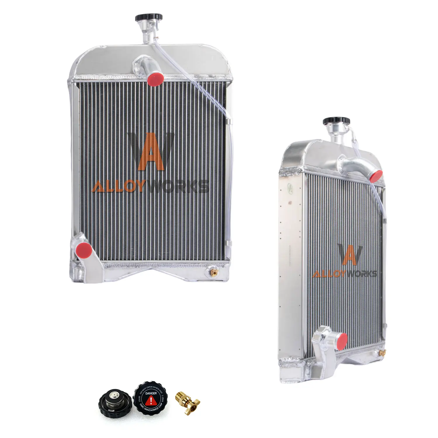 Alloyworks 8N8005 Tractor Radiator For Ford 9N 2N 8N Models 3 Rows Core Aluminum