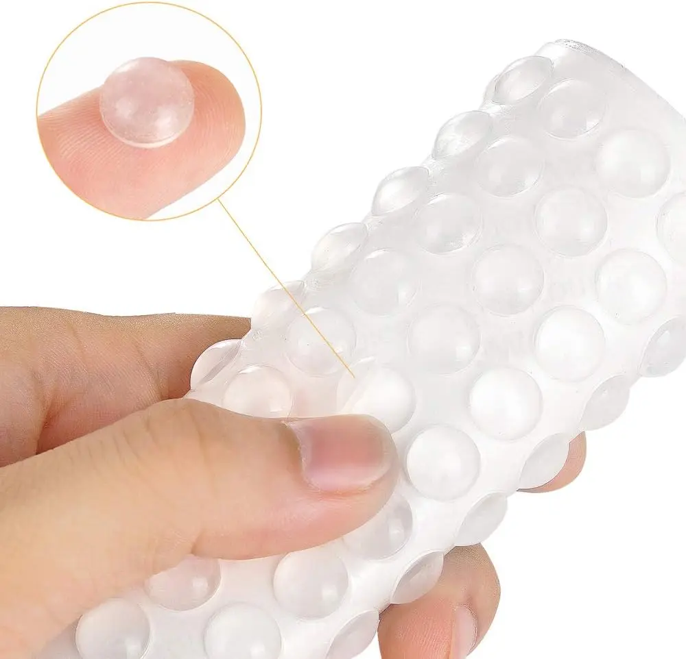 200PCS Cabinet Bumpers Clear Rubber Bumpers Self Adhesive  for Kitchen Drawers, Picture Frames, Furniture
