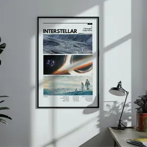 - Interstellar Movie Poster, Wall Art Print, Home Decor, Sci-Fi Movie Poster, Gift for Movie Lovers, Movie Poster