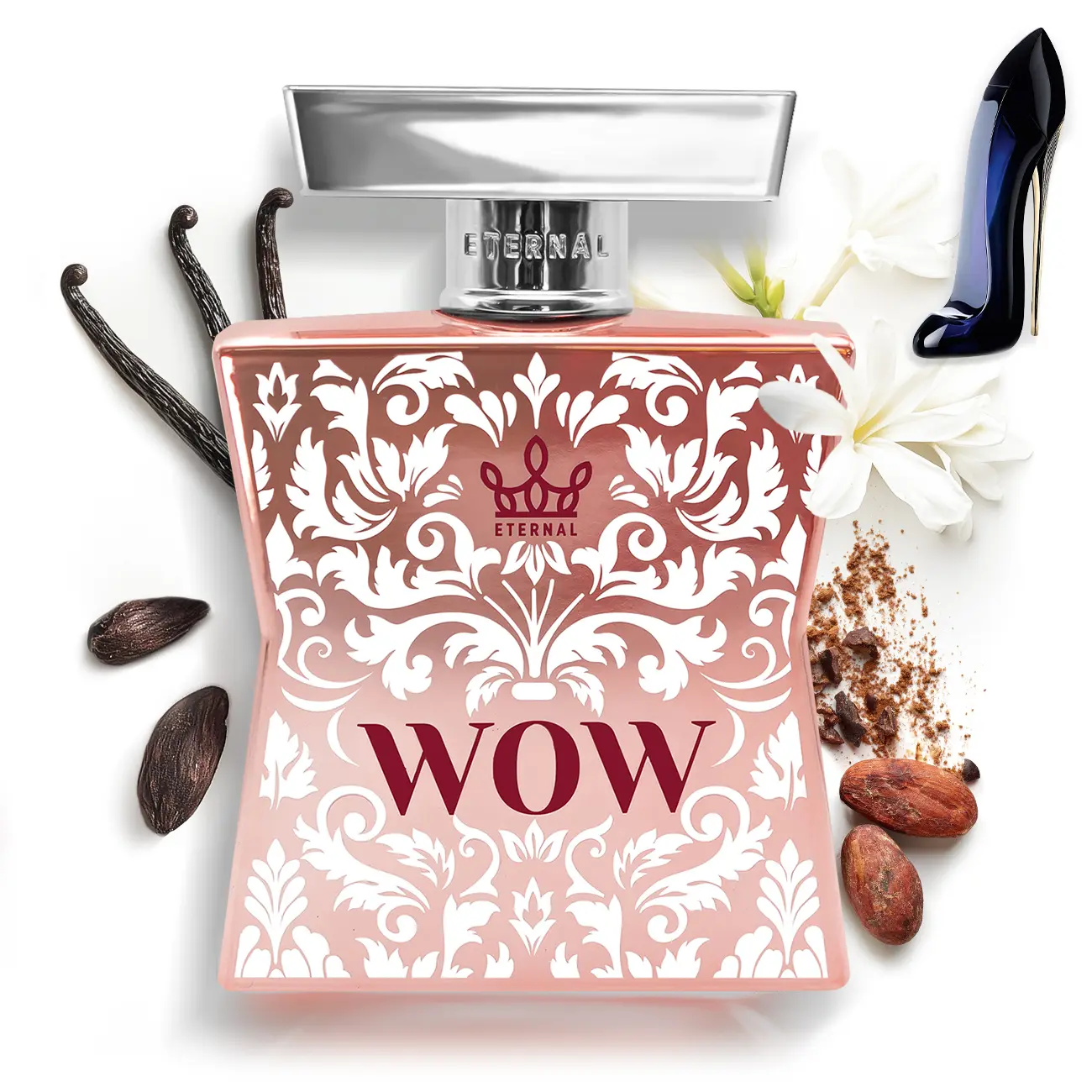 Eternal Wow - Inspired by Designer Fruity Almond Vanilla Perfume - 3.4 oz (100ml) - EDP - Long-lasting - Vegan - Clean Ingredients - Perfume for Women - 2000 sprays per bottle