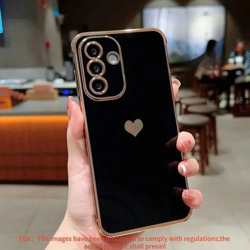 For Samsung Galaxy A16/a17/a35/a36/a26/a55/a56 5g Phone Case, Casing, Luxurious Coating, Heart Pattern, Shockproof Soft Cover, Protective Mo HNX97PLXC