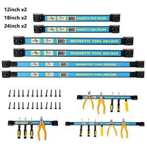 Magnetic Tool Holder Strip,Metal Tool Magnet Bar for Garage Organization Heavy Duty Metal Tool Organizer Rack, Space Saving, For Workshop, Garage, Home