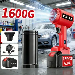 KOJETRON 1600G Cordless Leaf Blower with Brushless Motor Turbo Boost for Industrial Grade Power Smart Display Air Pressure Duster for Home and Outdoor Use Handheld Turbo Fan 3 Speed Modes LED Battery Display Ultra Portable Design pet hair lawnequipment