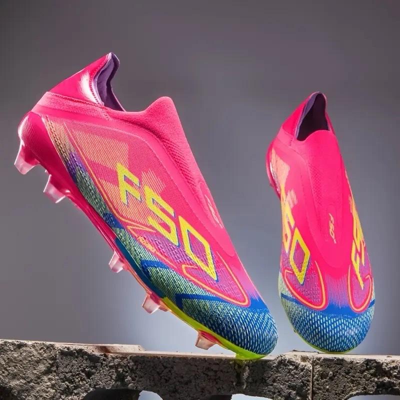 FSO Studded Soccer Shoes For Men Original Society Grass Cleats Football Field Boots Resistant Non Slip Ultralight Man Football Shoes