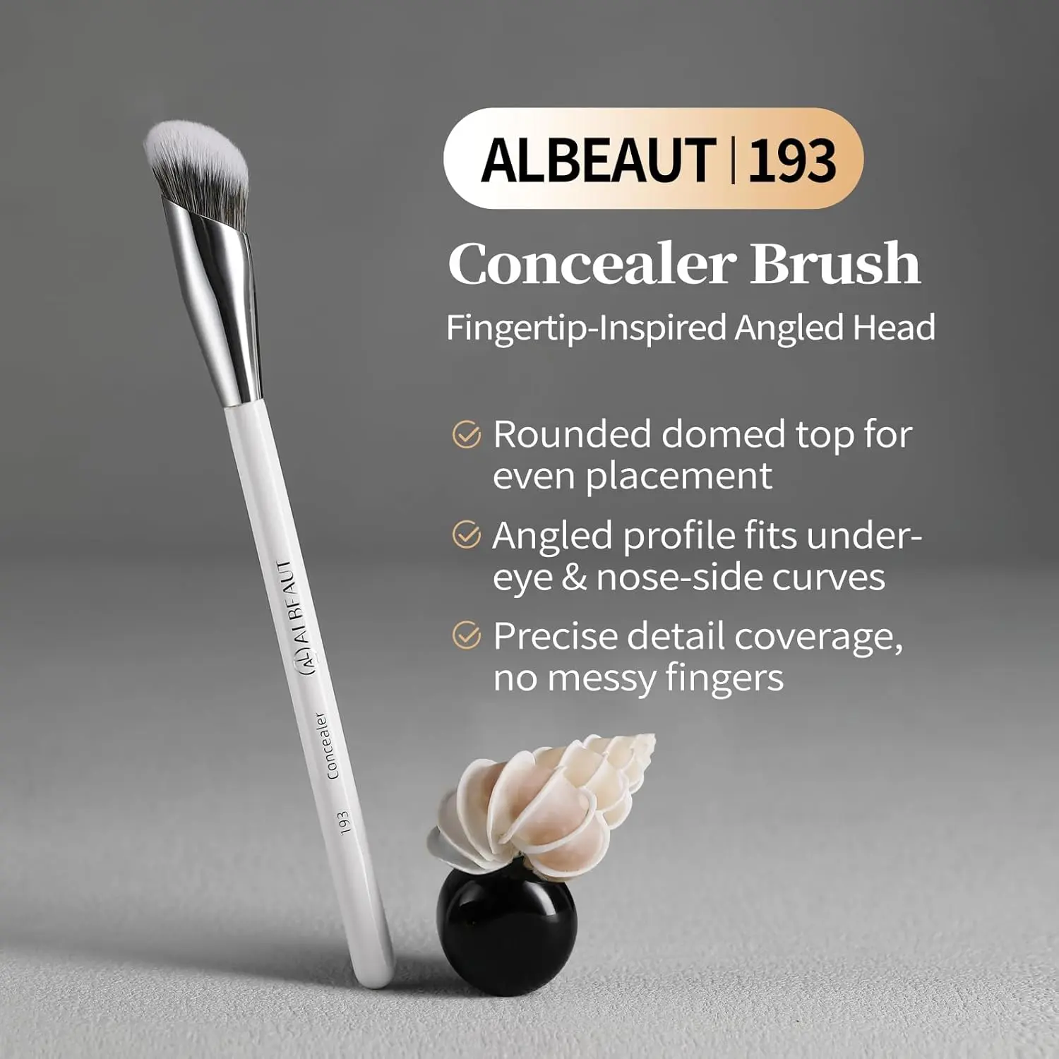 Concealer Brush, Angled Under Eye Makeup Small Foundation Precision Face Blending Brush (193 concealer brush) Concealer Brush, Angled Under Eye Makeup Small Foundation Precision Face Blending Brush (193 concealer brush)