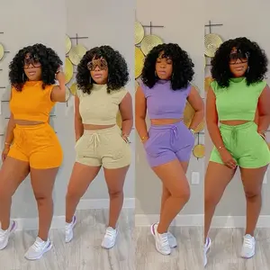 Women's 2 Piece Fruit Short Set for Summer - Womenswear, Overalls