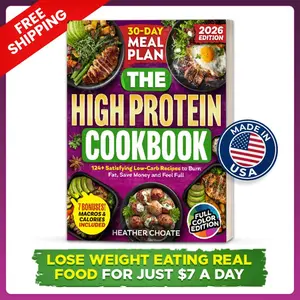 High Protein Cookbook: 124 Easy Low-Carb Recipes + 30-Day Meal Plan, Simple High Protein Meal Prep Guide for Everyday Cooking, Family Friendly Recipe Collection for Busy Lifestyles and Healthy Home Kitchen Ideas