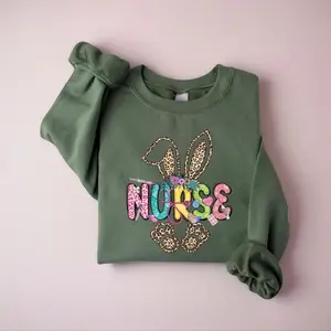 Easter Nurse Shirt, Easter Nurse Leopard Bunny Shirt, Nurse Easter Day, Easter Gift For Nurse, Easter Bunny Shirt, Nursing School Tee