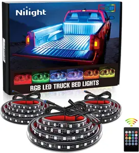 Nilight 3PCS 60 Inch RGB Truck Bed Light Strip Kit 270 LED Neon Accent Lights with RF Remote On Off Switch Splitter Extension Cable for Cargo Pickup Truck Camper RV SUV    dealsforyoudays