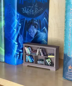 1/12 Scale 2 Shelf Low Mini Bookshelf / Mini Brands Books / Mini Books / Bookcase / Miniatures