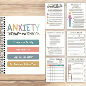 Youth Anxiety Management Notebook Workbook A5 Spiral Edition for Emotional Growth, Creative Expression for Teenagers in a Safe Space