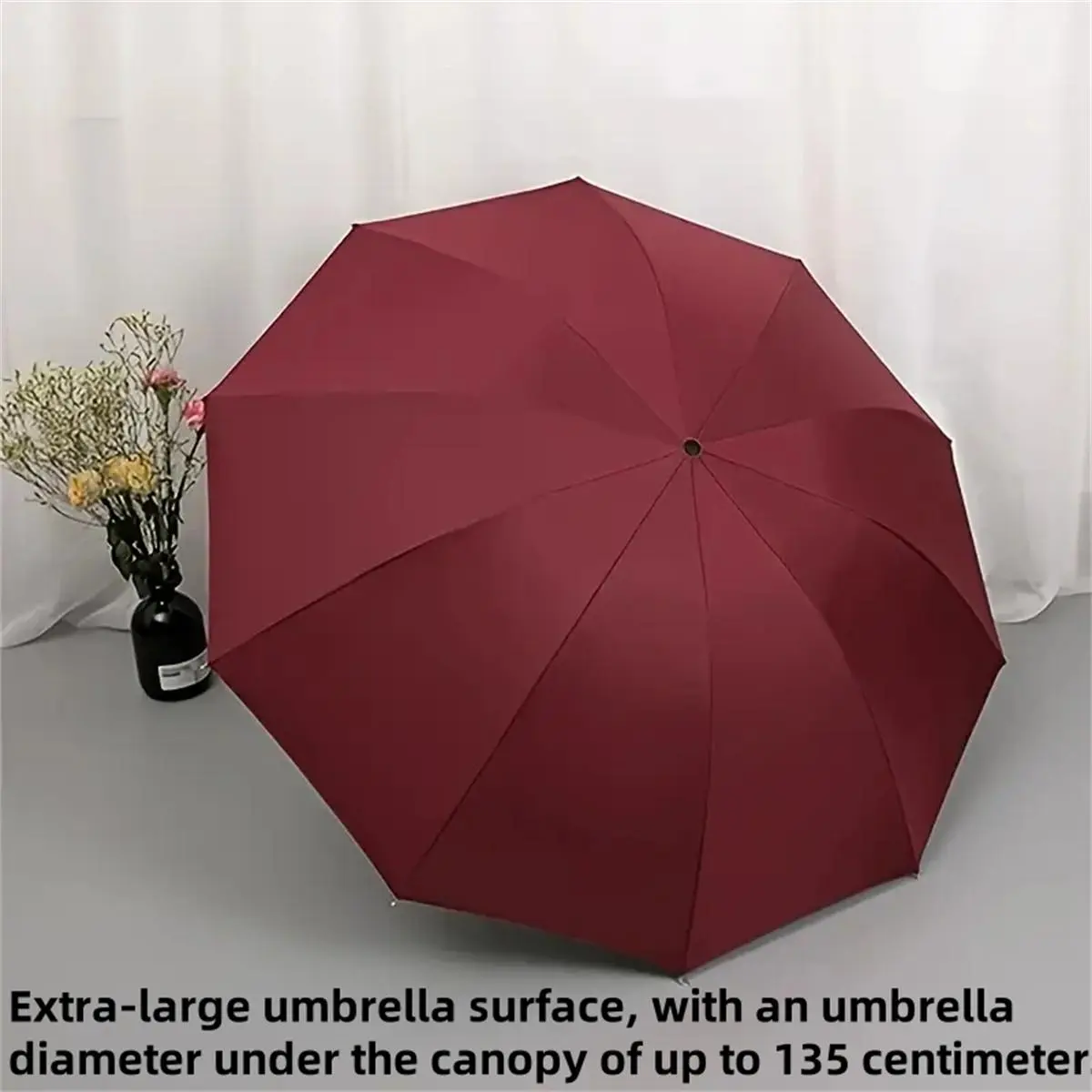 135cm Extra Large UV Umbrella with Inverted Fold, Portable Folding Umbrella, lightweight foldable umbrella, Rainproof Umbrella, Suitable for Daily Commuting Men & Women, Oversized Canopy for Sun & Rain Protection, Sun Shade Umbrella