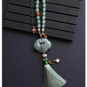 Jade Pendant Car Hanging Ornament, Car Rearview Mirror Hanging Decoration, Car Interior Pendant, Universal Car Interior Accessories