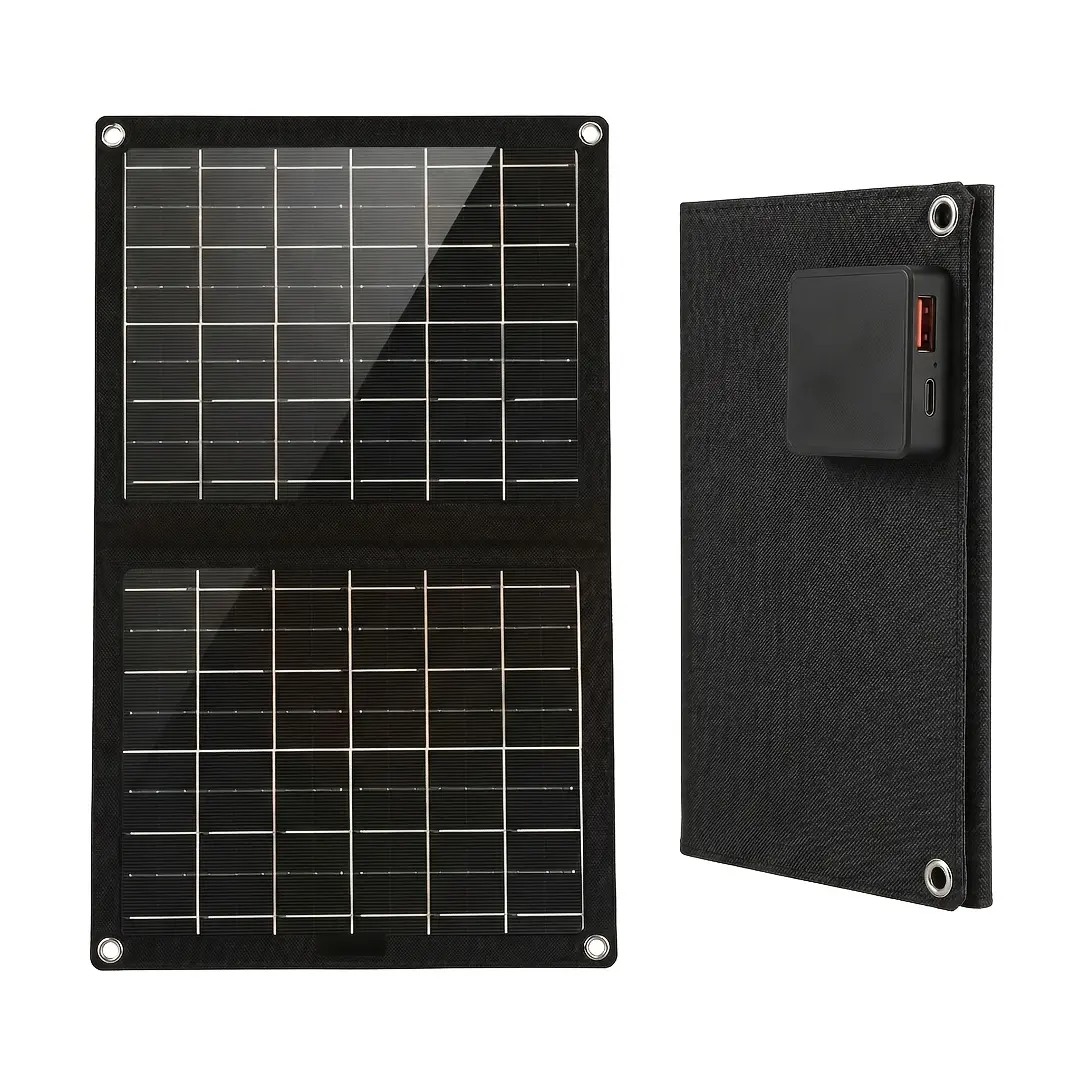 Portable Foldable Solar Panel Charger, High Efficiency Monocrystalline Solar Panel With USB Output For Power Station, Generator, Laptop, Phone & Tablet, Outdoor Camping RV Travel Emergency Power, Portable Solar Panels, Outdoor Solar Devices