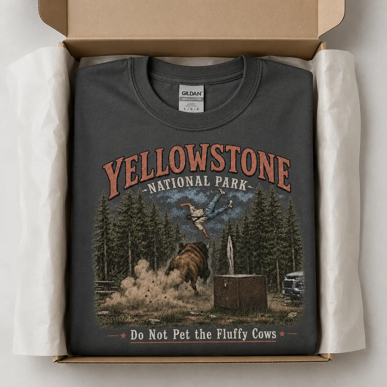 Do Not Pet The Fluffy Cows Shirt, Funny Bison Wildlife Animal Graphic Tee