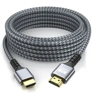 4k Hdmi Cable 50ft Ultra High Speed HDMI 2.0 4K@60HZ 3D ARC Gold Plated Connector Ethernet Audio Video Return Cord for UHD TV Monitor Laptop Xbox PS4/PS5 Roku TV (Silvery)