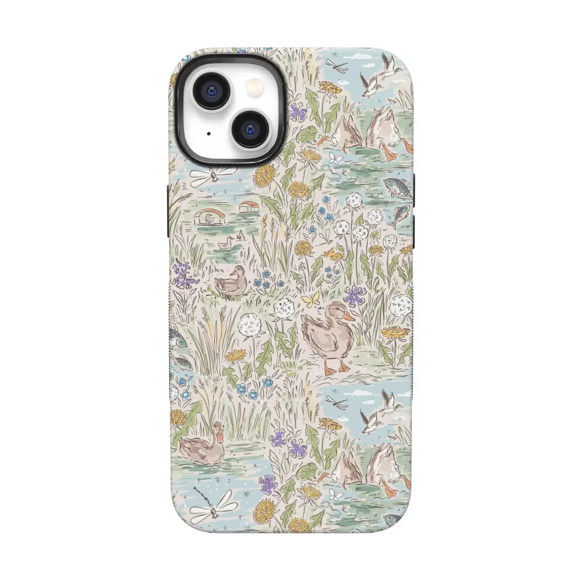Casely iPhone 13 Mini Case | Waddle Path | Duck Pond | Bold Protective Design | Compatible with MagSafe