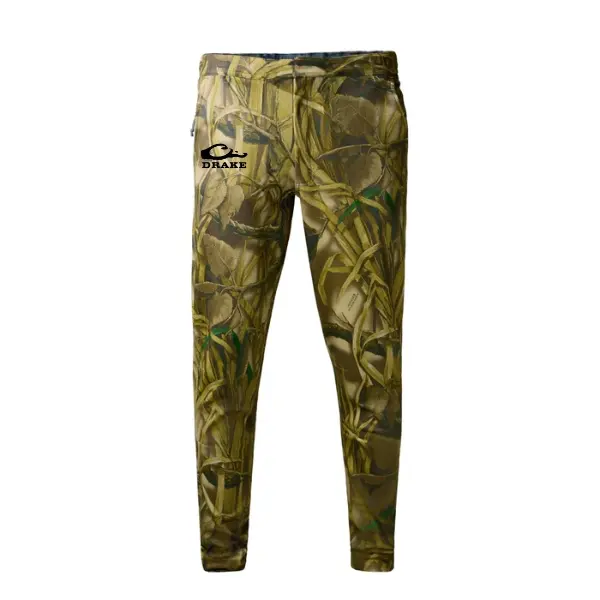 Drake Wader Jogger Pants | Waterfowl Hunting Joggers | Marsh Camo Jogger Pants | Duck Hunting Pants | Wetland Camouflage Joggers | Men's Hunting Pants | Lightweight Performance Joggers | Outdoor Hunting Clothing | Hunter Lifestyle Pants