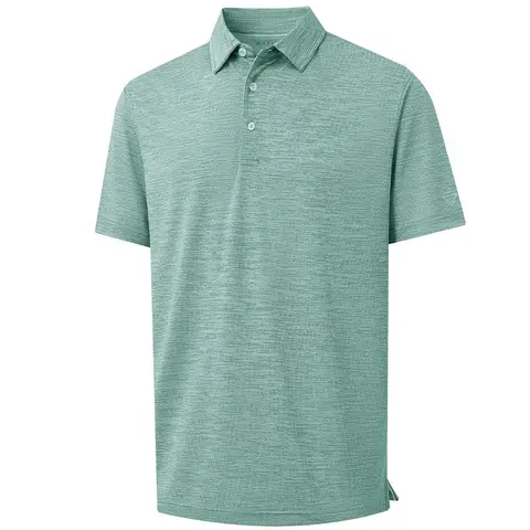 MAELREG Men’s Golf Polo Shirt Shortsleeve, Heather Dry Fit Performance Moisture-Wicking Collared Casual Menswear Top