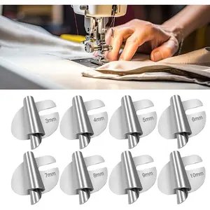 Universal Sewing Rolled Hemmer Foot - Precision Edge Stitcher-Rolled Hemmer Foot - Rolled Hem Hammer Foot for Sewing Machine (3/4/5/6/7/8/9/10MM（8Pcs）)