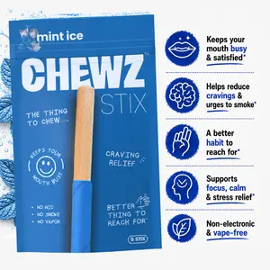 CHEWZ Chewable Stix — Flavored Birchwood Fidget Tool, 5-Pack | Sugar Free, Non-Electronic