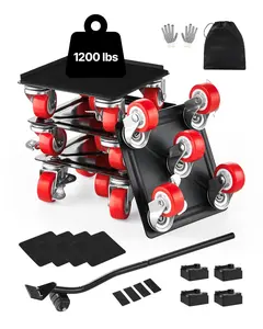 Heavy Duty Furniture Dolly And Mover With Five-Wheel Design, 1200 Lbs Capacity, Smooth Rubber Wheels, Floor Safe Glide, Industrial Grade Cart For Moving Sofas Beds Cabinets Appliances And Heavy Furniture