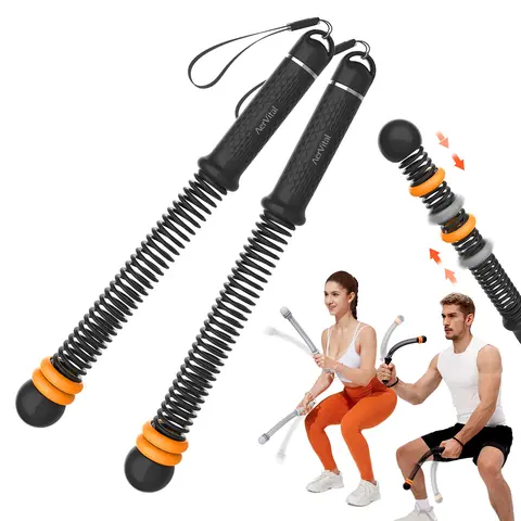 AerVital 2026 New Unisex Cordless Battle Ropes - 1.5kg Silicone Base Steel Core Durable Weighted Fitness Gear, Anti-Slip Handles, Built-in Wrist Straps, Portable, Dynamic Resistance Full-Body Workout, Home Gym Ideal Festival Gift