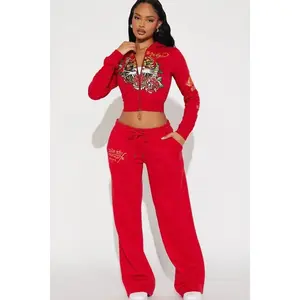 Ed Hardy Tiger Pant Set - Red H
