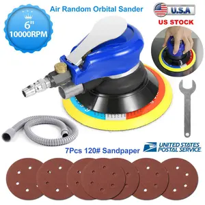 6'' Air Body Random Orbital Palm Sander DA Buffing Sanding W/ 7 Discs 150mm Auto