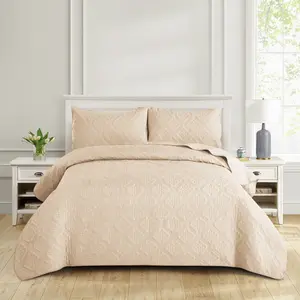 Queen Quilt Bedding Set, Lightweight Soft Bedspreads Coverlets with 2 Pillow Shams, Quilts Queen Full Size for All Seasons, Soft Bedding Sets